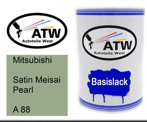 Mitsubishi, Satin Meisai Pearl, A 88: 500ml Lackdose, von ATW Autoteile West.